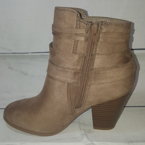 Taupe ELIZA Ankle Booties - Picture 3 of 4